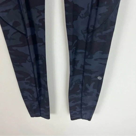 Lululemon Fast and Free High-Rise Crop leggings Heritage 365 Camo Coal Size 4 - Picture 4 of 7